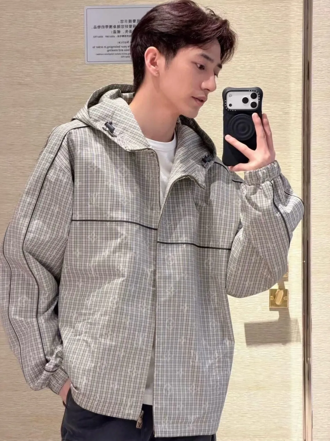 Louis Vuitton/Louis Vuitton plaid suit windproof jacket